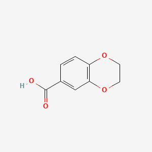 2,3-Dihydro-1,4-benzodioxine-6-carboxylic acid chemical structure (CAS 4442-54-0)