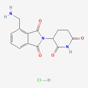 4-(Aminomethyl)-2-(2,6-dioxopiperidin-3-yl)isoindoline-1,3-dione hydrochloride chemical structure (CAS 444287-40-5)