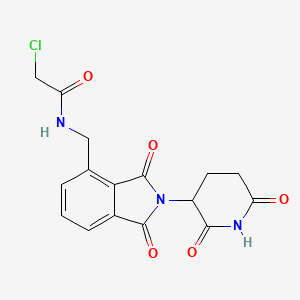 2-Chloro-N-((2-(2,6-dioxopiperidin-3-yl)-1,3-dioxoisoindolin-4-yl)methyl)acetamide chemical structure (CAS 444287-49-4)