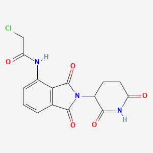 2-Chloro-N-(2-(2,6-dioxopiperidin-3-yl)-1,3-dioxoisoindolin-4-yl)acetamide chemical structure (CAS 444287-84-7)