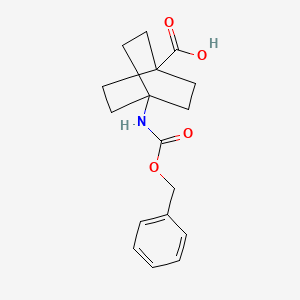 4-(Benzyloxycarbonylamino)bicyclo[2.2.2]octane-1-carboxylic acid chemical structure (CAS 444344-91-6)