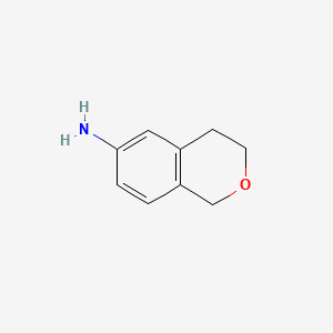 Isochroman-6-amine chemical structure (CAS 444588-39-0)