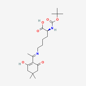 N2-(tert-Butoxycarbonyl)-N6-(1-(4,4-dimethyl-2,6-dioxocyclohexylidene)ethyl)-L-lysine chemical structure (CAS 444795-66-8)