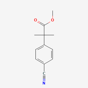 Methyl 2-(4-cyanophenyl)-2-methylpropanoate chemical structure (CAS 444807-47-0)