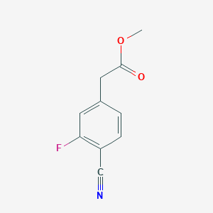 Methyl 2-(4-cyano-3-fluorophenyl)acetate chemical structure (CAS 444807-50-5)