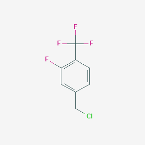 3-Fluoro-4-(trifluoromethyl)benzyl chloride chemical structure (CAS 444915-54-2)