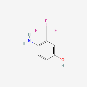 4-Amino-3-(trifluoromethyl)phenol chemical structure (CAS 445-04-5)