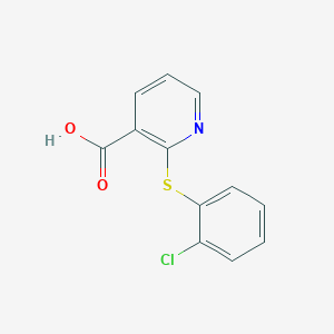 2-((2-Chlorophenyl)thio)nicotinic acid chemical structure (CAS 445218-64-4)