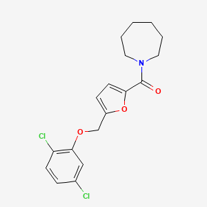 Azepan-1-yl(5-((2,5-dichlorophenoxy)methyl)furan-2-yl)methanone chemical structure (CAS 445254-59-1)