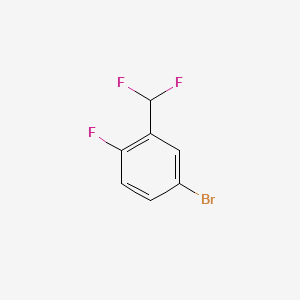 4-Bromo-2-(difluoromethyl)-1-fluorobenzene chemical structure (CAS 445303-69-5)
