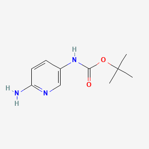 tert-Butyl (6-aminopyridin-3-yl)carbamate chemical structure (CAS 445432-37-1)
