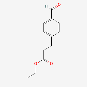Ethyl 3-(4-formylphenyl)propanoate chemical structure (CAS 445483-72-7)