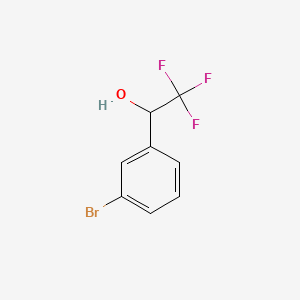 1-(3-Bromophenyl)-2,2,2-trifluoroethanol chemical structure (CAS 446-63-9)