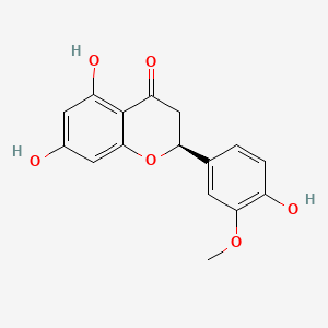 (S)-5,7-Dihydroxy-2-(4-hydroxy-3-methoxyphenyl)chroman-4-one chemical structure (CAS 446-71-9)