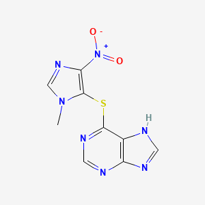 6-((1-Methyl-4-nitro-1H-imidazol-5-yl)thio)-9H-purine chemical structure (CAS 446-86-6)
