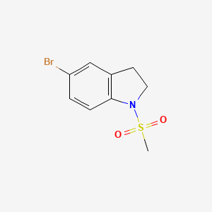 5-Bromo-1-(methylsulfonyl)indoline chemical structure (CAS 446054-18-8)