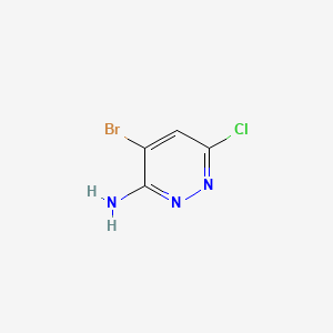 3-Amino-4-bromo-6-chloropyridazine chemical structure (CAS 446273-59-2)