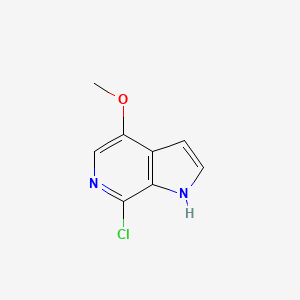 7-Chloro-4-methoxy-1H-pyrrolo[2,3-c]pyridine chemical structure (CAS 446284-32-8)