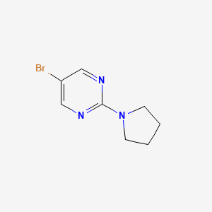 5-Bromo-2-(pyrrolidin-1-yl)pyrimidine chemical structure (CAS 446286-61-9)