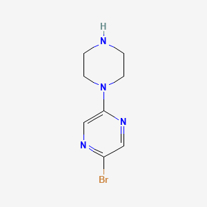 2-Bromo-5-(piperazin-1-yl)pyrazine chemical structure (CAS 446286-90-4)