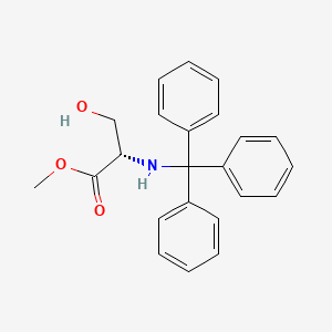 (S)-Methyl 3-hydroxy-2-(tritylamino)propanoate chemical structure (CAS 4465-44-5)