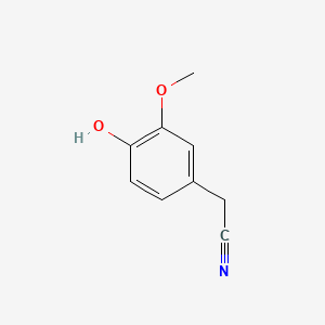 2-(4-Hydroxy-3-methoxyphenyl)acetonitrile chemical structure (CAS 4468-59-1)