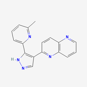 2-(3-(6-Methylpyridin-2-yl)-1H-pyrazol-4-yl)-1,5-naphthyridine chemical structure (CAS 446859-33-2)