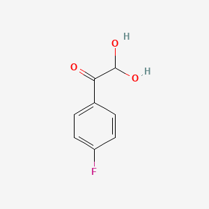 1-(4-Fluorophenyl)-2,2-dihydroxyethan-1-one chemical structure (CAS 447-43-8)