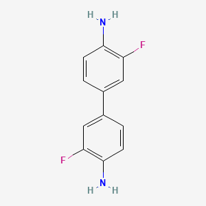 3,3'-Difluoro-[1,1'-biphenyl]-4,4'-diamine chemical structure (CAS 448-97-5)