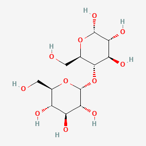 (2S,3R,4R,5S,6R)-6-(Hydroxymethyl)-5-(((2R,3R,4S,5S,6R)-3,4,5-trihydroxy-6-(hydroxymethyl)tetrahydro-2H-pyran-2-yl)oxy)tetrahydro-2H-pyran-2,3,4-triol chemical structure (CAS 4482-75-1)