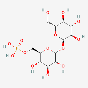 ((2R,3S,4S,5R,6R)-3,4,5-Trihydroxy-6-(((2R,3R,4S,5S,6R)-3,4,5-trihydroxy-6-(hydroxymethyl)tetrahydro-2H-pyran-2-yl)oxy)tetrahydro-2H-pyran-2-yl)methyl dihydrogen phosphate chemical structure (CAS 4484-88-2)