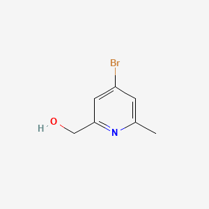 (4-Bromo-6-methylpyridin-2-yl)methanol chemical structure (CAS 448906-60-3)