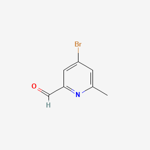 4-Bromo-6-methylpicolinaldehyde chemical structure (CAS 448906-71-6)