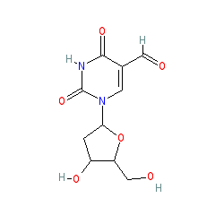 1-((2R,4S,5R)-4-Hydroxy-5-(hydroxymethyl)tetrahydrofuran-2-yl)-2,4-dioxo-1,2,3,4-tetrahydropyrimidine-5-carbaldehyde chemical structure (CAS 4494-26-2)