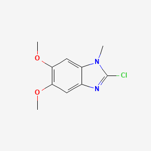 2-Chloro-5,6-dimethoxy-1-methyl-1H-benzo[d]imidazole chemical structure (CAS 4496-17-7)