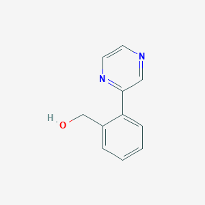 (2-(Pyrazin-2-yl)phenyl)methanol chemical structure (CAS 449758-41-2)