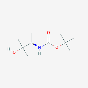 (S)-tert-Butyl (3-hydroxy-3-methylbutan-2-yl)carbamate chemical structure (CAS 449811-20-5)