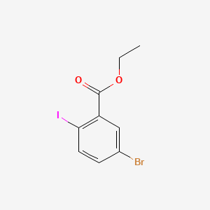 Ethyl 5-bromo-2-iodobenzoate chemical structure (CAS 450412-27-8)