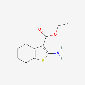 Ethyl 2-amino-4,5,6,7-tetrahydrobenzo[b]thiophene-3-carboxylate chemical structure (CAS 4506-71-2)