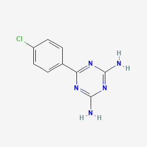 6-(4-Chlorophenyl)-1,3,5-triazine-2,4-diamine chemical structure (CAS 4514-53-8)
