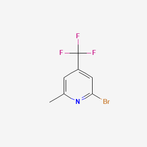 2-Bromo-6-methyl-4-(trifluoromethyl)pyridine chemical structure (CAS 451459-17-9)