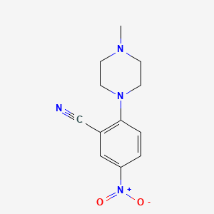 2-(4-Methylpiperazin-1-yl)-5-nitrobenzonitrile chemical structure (CAS 451459-92-0)