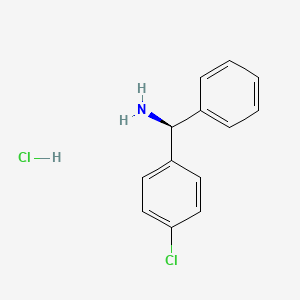 (S)-(4-Chlorophenyl)(phenyl)methanamine hydrochloride chemical structure (CAS 451503-28-9)