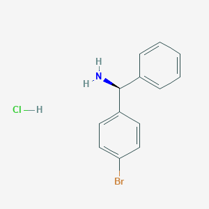 (S)-(4-Bromophenyl)(phenyl)methanamine hydrochloride chemical structure (CAS 451503-30-3)