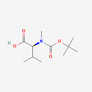 N-(tert-Butoxycarbonyl)-N-methyl-L-valine chemical structure (CAS 45170-31-8)