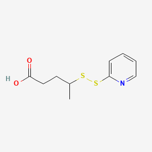 4-(Pyridin-2-yldisulfanyl)pentanoic acid chemical structure (CAS 452072-22-9)