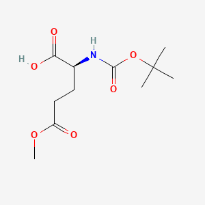 (S)-2-((tert-Butoxycarbonyl)amino)-5-methoxy-5-oxopentanoic acid chemical structure (CAS 45214-91-3)