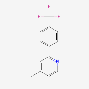 4-Methyl-2-(4-(trifluoromethyl)phenyl)pyridine chemical structure (CAS 452342-99-3)