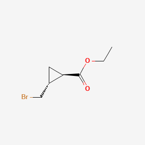 Ethyl (1R,2R)-2-(bromomethyl)cyclopropane-1-carboxylate chemical structure (CAS 452910-65-5)