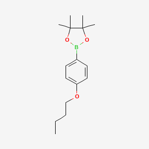 2-(4-Butoxyphenyl)-4,4,5,5-tetramethyl-1,3,2-dioxaborolane chemical structure (CAS 452914-21-5)
